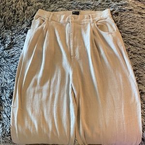 Lightly used linen high waisted wide leg pants